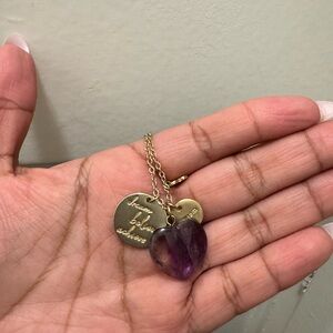 Purple Heart Pendant Necklace